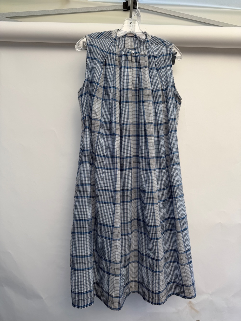 Makié Salika blue checks shift dress S/M